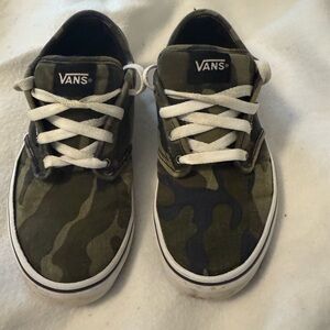 Vans Kids Green Camouflage Sneakers